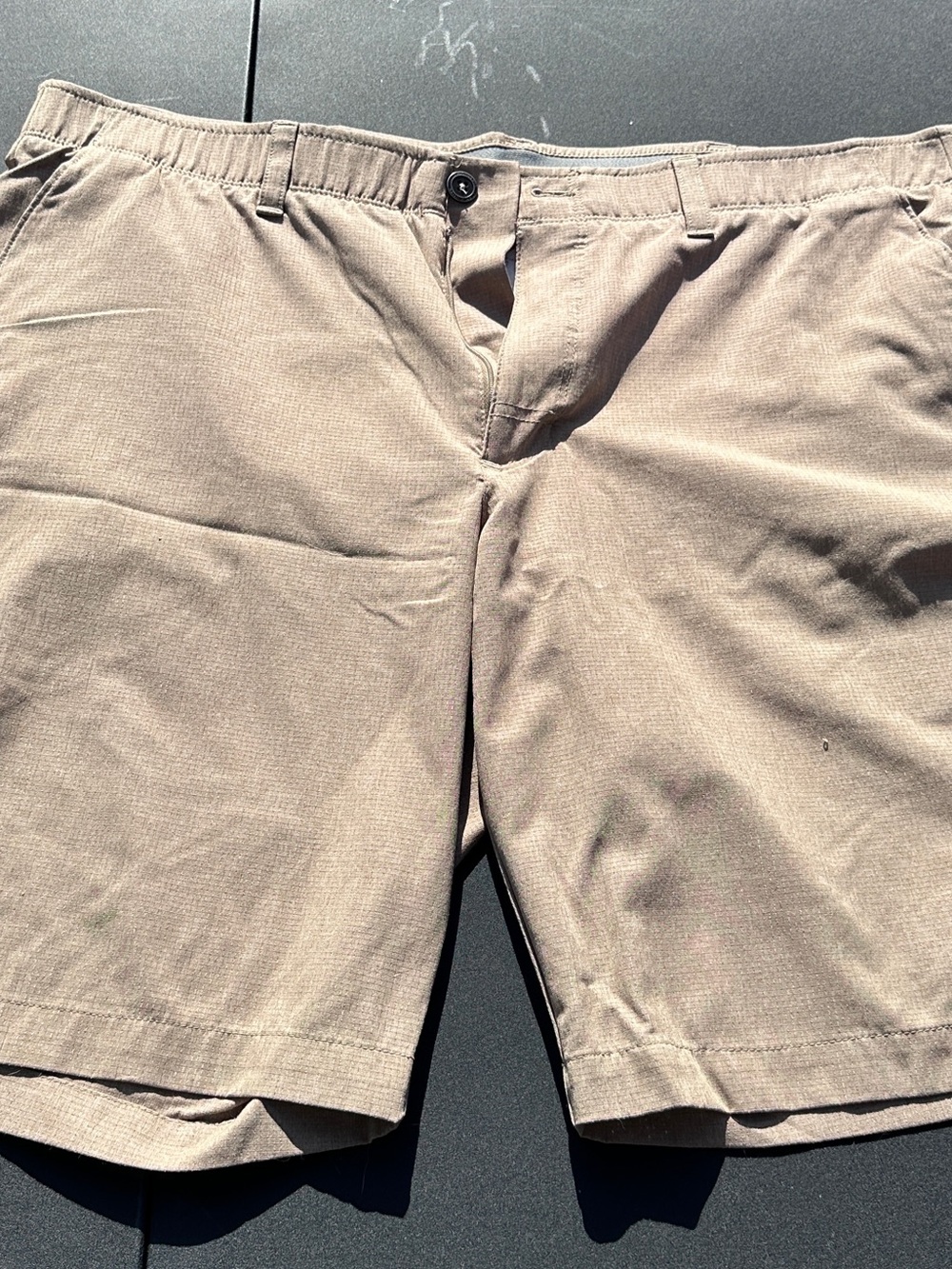 Under Armour Men's Flat Front Shorts in Light Tan